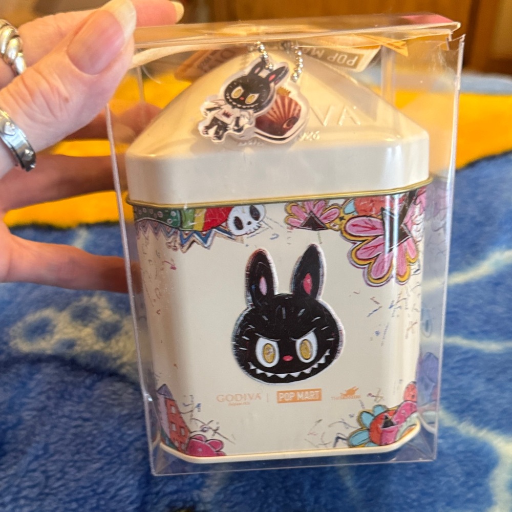 Godiva x Pop Mart Cream Decorative Tin